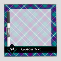 Sea Green, Purple and Blue Tartan Dry Erase Board