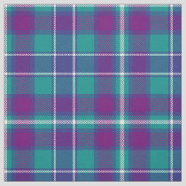 Sea Green, Purple and Blue Tartan Fabric