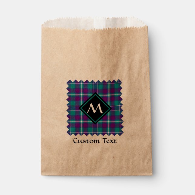 Sea Green, Purple and Blue Tartan Favor Bag (Front)