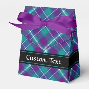 Sea Green, Purple and Blue Tartan Favor Boxes