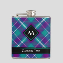 Sea Green, Purple and Blue Tartan Flask