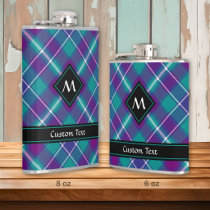 Sea Green, Purple and Blue Tartan Flask