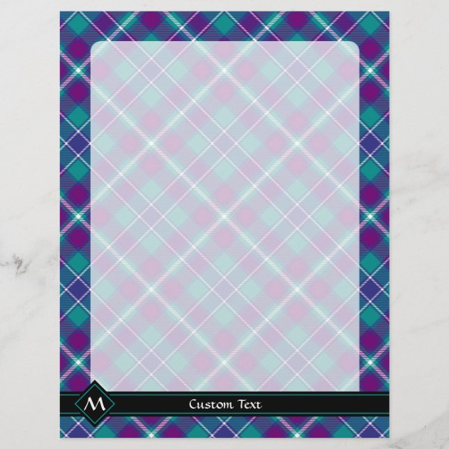 Sea Green, Purple and Blue Tartan Flyer (Front)