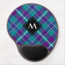 Sea Green, Purple and Blue Tartan Gel Mouse Pad