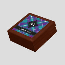 Sea Green, Purple and Blue Tartan Gift Box