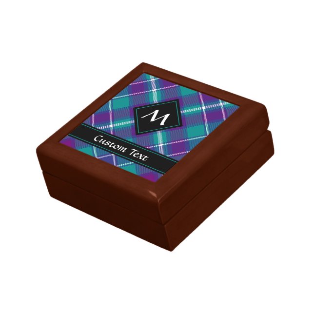 Sea Green, Purple and Blue Tartan Gift Box (Side)