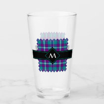 Sea Green, Purple and Blue Tartan Glass