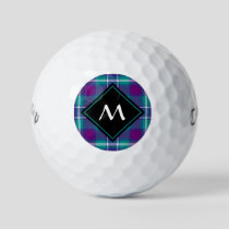 Sea Green, Purple and Blue Tartan Golf Balls