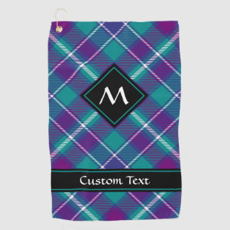 Sea Green, Purple and Blue Tartan Golf Towel