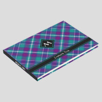 Sea Green, Purple and Blue Tartan Guest Book