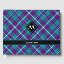 Sea Green, Purple and Blue Tartan Guest Book