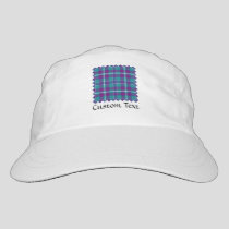 Sea Green, Purple and Blue Tartan Hat