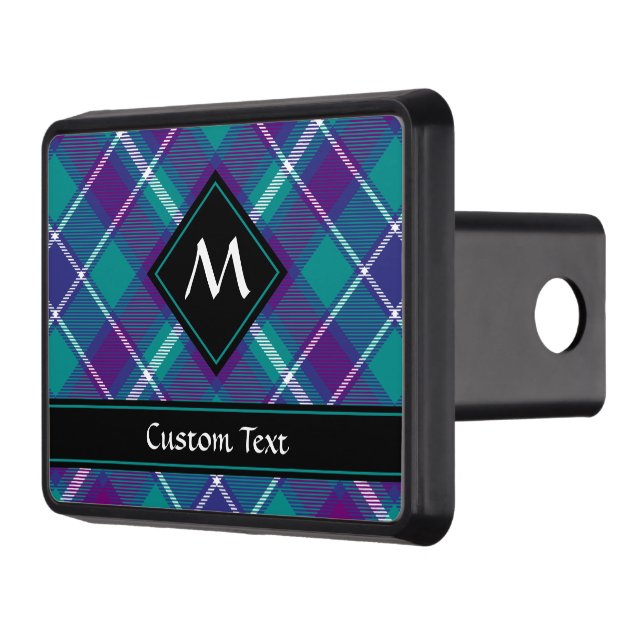 Sea Green, Purple and Blue Tartan Hitch Cover (Left)
