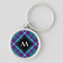 Sea Green, Purple and Blue Tartan Keychain