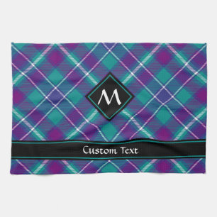 Sea Green, Purple and Blue Tartan Kitchen Towel