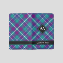 Sea Green, Purple and Blue Tartan Large Moleskine Notebook