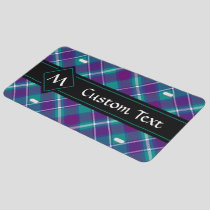 Sea Green, Purple and Blue Tartan License Plate