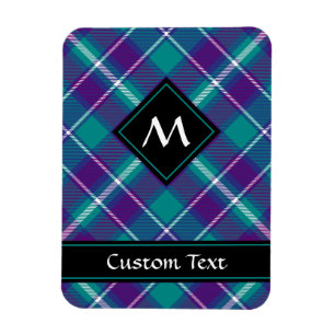 Sea Green, Purple and Blue Tartan Magnet