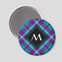 Sea Green, Purple and Blue Tartan Magnet