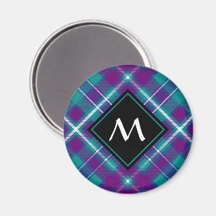 Sea Green, Purple and Blue Tartan Magnet