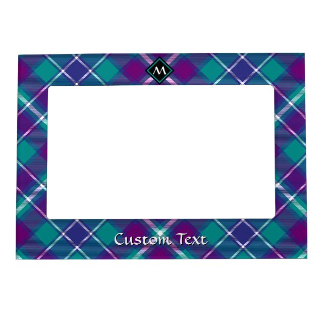 Sea Green, Purple and Blue Tartan Magnetic Frame (Front)