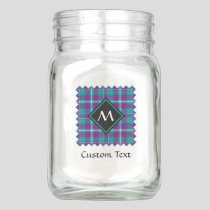 Sea Green, Purple and Blue Tartan Mason Jar