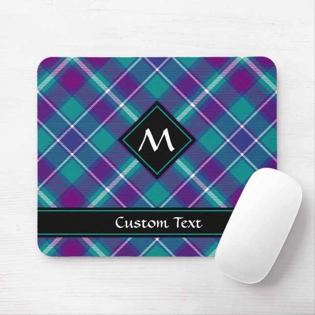 Sea Green, Purple and Blue Tartan Mouse Pad (With Mouse)