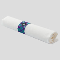 Sea Green, Purple and Blue Tartan Napkin Bands