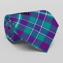 Sea Green, Purple and Blue Tartan Neck Tie