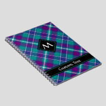 Sea Green, Purple and Blue Tartan Notebook