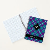 Sea Green, Purple and Blue Tartan Notebook