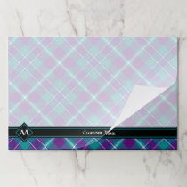 Sea Green, Purple and Blue Tartan Paper Pad