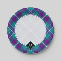 Sea Green, Purple and Blue Tartan Paper Plates