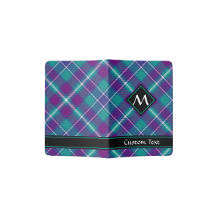 Sea Green, Purple and Blue Tartan Passport Holder