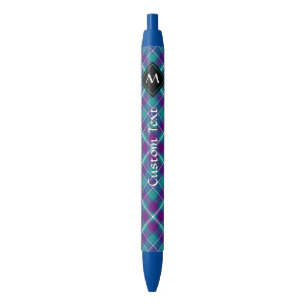 Sea Green, Purple and Blue Tartan Pen