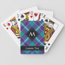 Sea Green, Purple and Blue Tartan Poker Cards
