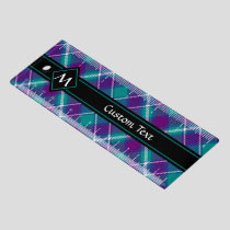 Sea Green, Purple and Blue Tartan Ruler