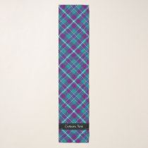 Sea Green, Purple and Blue Tartan Scarf