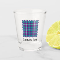 Sea Green, Purple and Blue Tartan Shot Glass