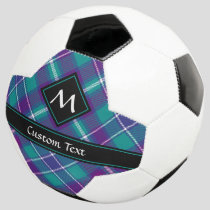 Sea Green, Purple and Blue Tartan Soccer Ball