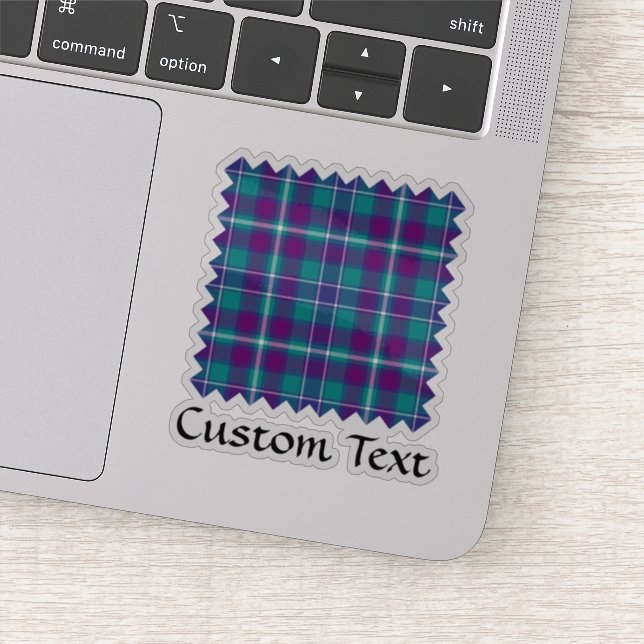Sea Green, Purple and Blue Tartan Sticker (Detail)