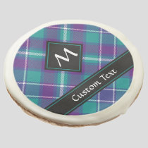 Sea Green, Purple and Blue Tartan Sugar Cookie