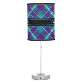Sea Green, Purple and Blue Tartan Table Lamp (Back)