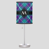 Sea Green, Purple and Blue Tartan Table Lamp