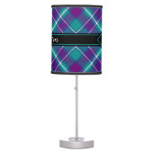 Sea Green, Purple and Blue Tartan Table Lamp (Front)