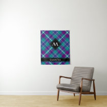 Sea Green, Purple and Blue Tartan Tapestry