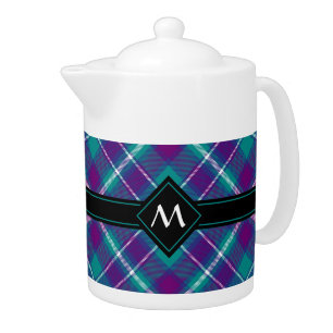 Sea Green, Purple and Blue Tartan Teapot
