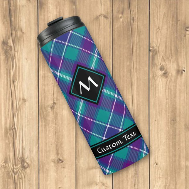 Sea Green, Purple and Blue Tartan Thermal Tumbler (Creator Uploaded)