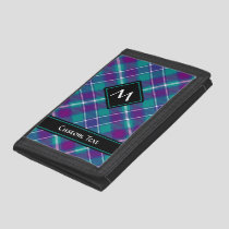 Sea Green, Purple and Blue Tartan Tri-fold Wallet