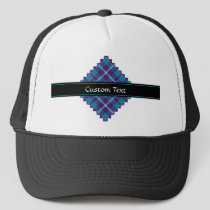 Sea Green, Purple and Blue Tartan Trucker Hat